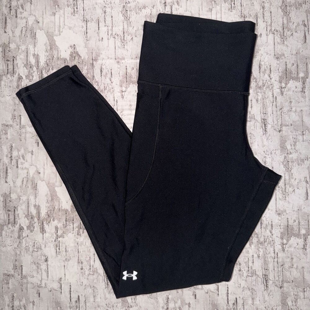 Under Armour Heatgear Compression Leggings Women’s Large Black Athletic